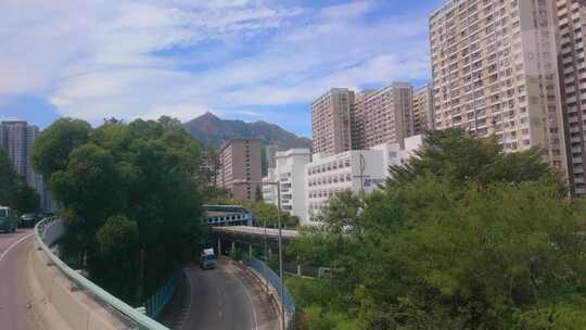 大巴车窗外 香港风景 0011