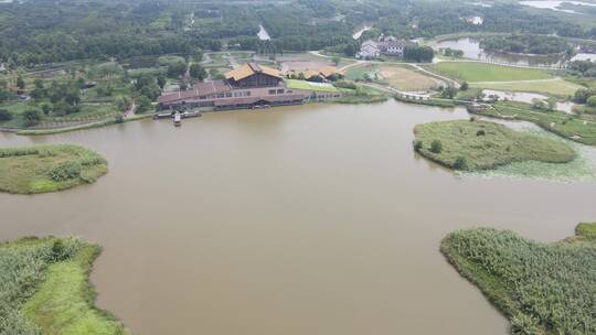 航拍宁波慈溪市杭州湾国家湿地公园4K航拍