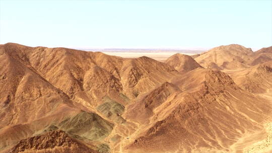 内蒙古 边境 沙漠戈壁山谷 夏季 日景 摇