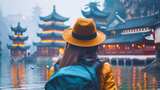 旅游旅行片头 背包欢乐出游景点 吃喝玩乐高清在线视频素材下载