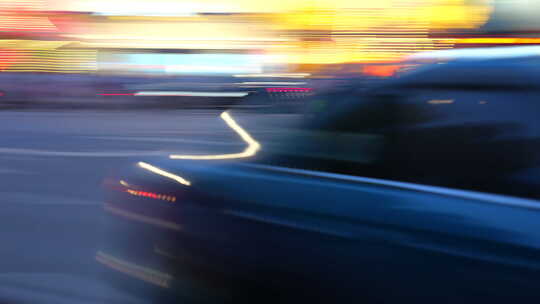 降格慢门车流人流