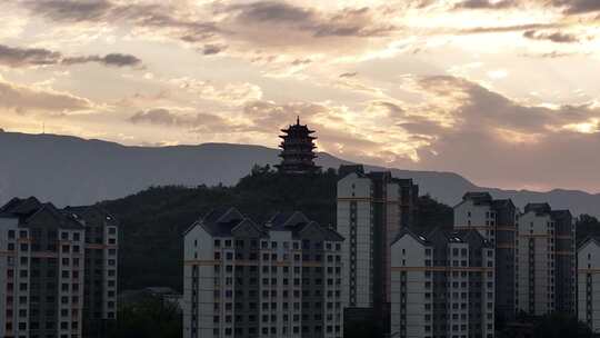 日出 朝阳 朝霞 霞光万丈 乐都