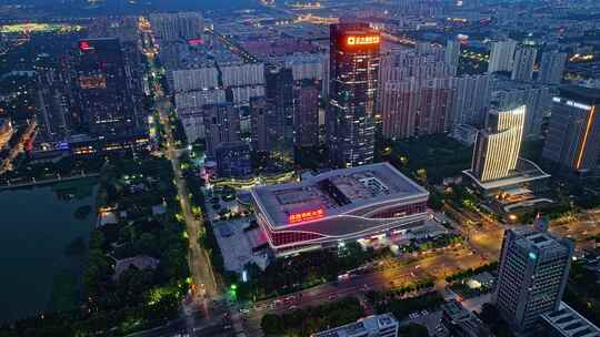 洛阳市洛龙区夜景素材