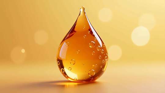 金色液体水滴微距素材