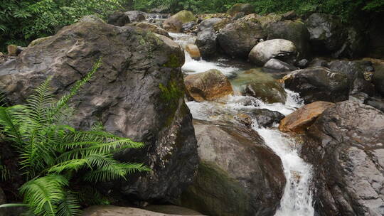 夏日山涧溪流清凉舒心视频素材模板下载