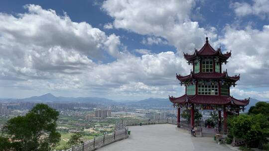 山顶风景延时4K实拍视频