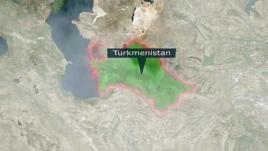 土库曼斯坦地图-云效应