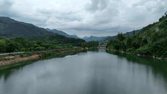 航拍福建宁德霍童古镇风光