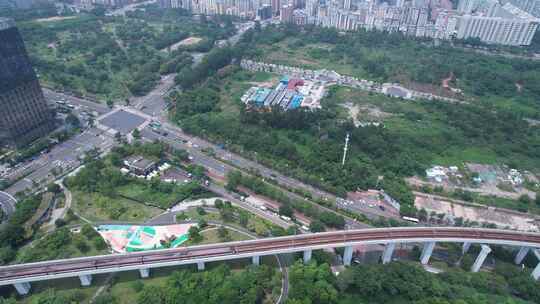 深圳北站及周边建筑航拍