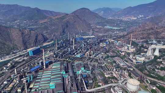 攀枝花钒钛钢铁厂攀钢集团航拍4K