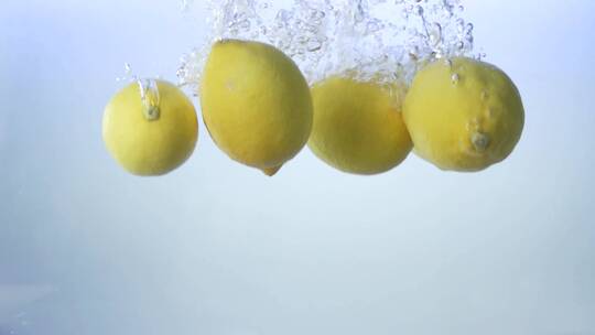 柠檬入水饮料广告慢动作