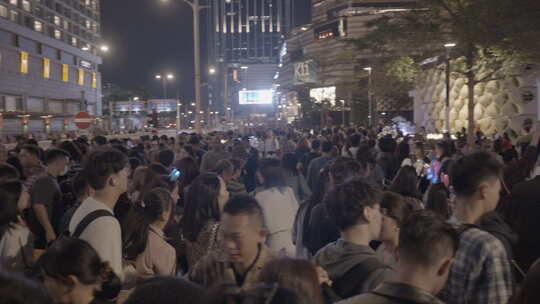 香港2023跨年夜尖沙咀街景夜景