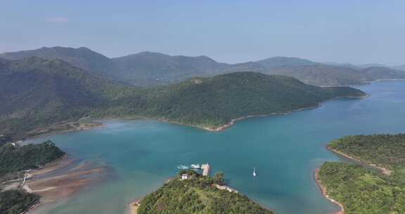 香港西贡区咸田湾航拍