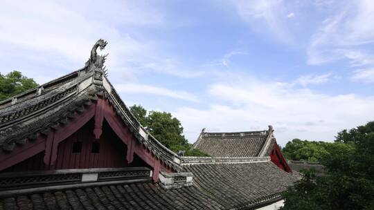 山林古村落古寺庙古建筑马头墙山墙屋檐石雕