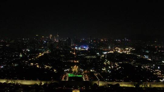 江苏南京中华门夜景航拍