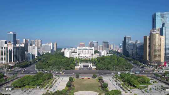 广东惠州市政府大楼航拍
