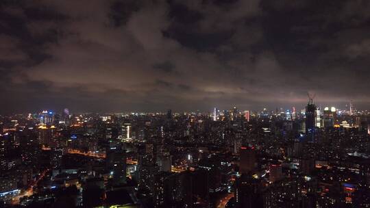 浦西夜景航拍空镜视频素材模板下载