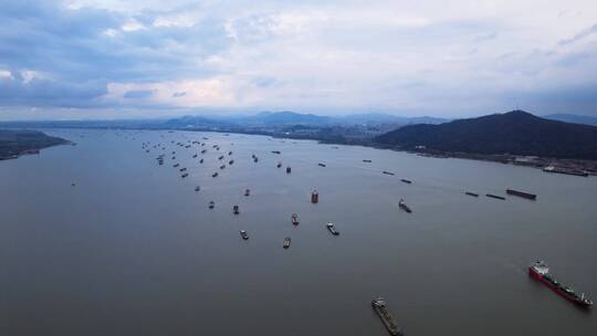 长江船运 水路运输 港口 船运视频素材模板下载