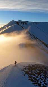 合集-徒步登山 沙漠雪山森林户外探险竖版