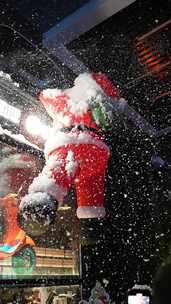 济南579百工集圣诞，圣诞老人雪橇空中飞过视频素材模板下载
