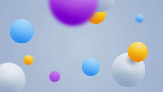 彩色球空间漂浮动态背景