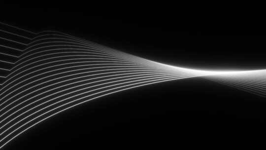 带通道 科技线条 白色线条 抽象光影线条
