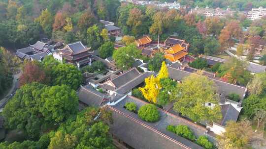 长沙岳麓书院航拍空镜头