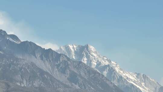 玉龙雪山 雪山 自然风光 近景 长焦特写 4k