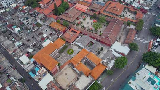 航拍潮州开元寺建筑景观