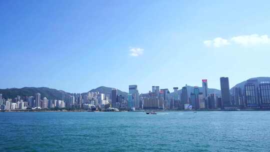 香港维多利亚港延时风景海滨城市建筑风光视频素材模板下载