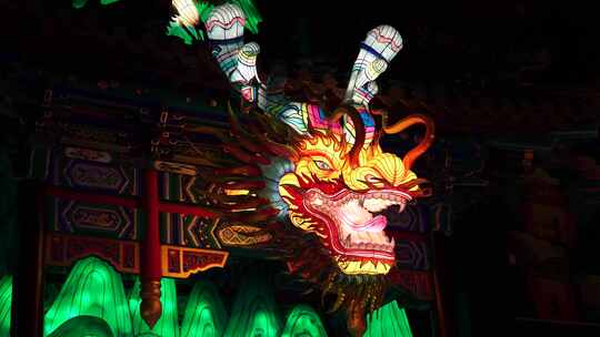 中国传统的龙灯装饰，龙抬头