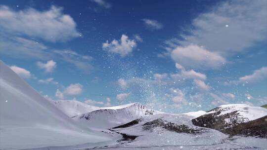 雪山风景视频-04视频素材模板下载