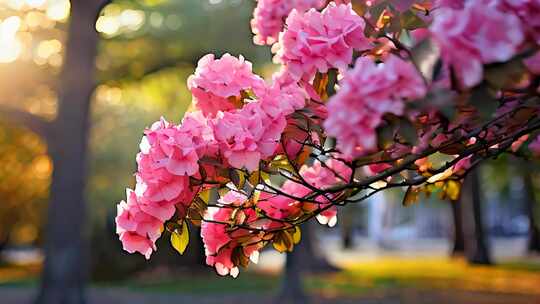 花朵合集 白色黄色野花菜花枝头树枝4K