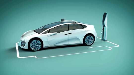 新能源汽车充电概念动画