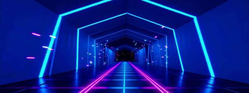 宽屏动感炫酷霓虹穿梭背景合集