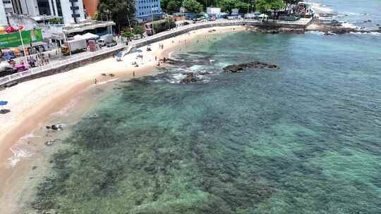 巴西巴伊亚州萨尔瓦多的巴拉海滩。旅游景观。