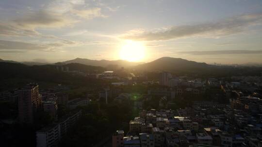 广州银坑岭火炉山白云山朝阳夕阳清晨黄昏