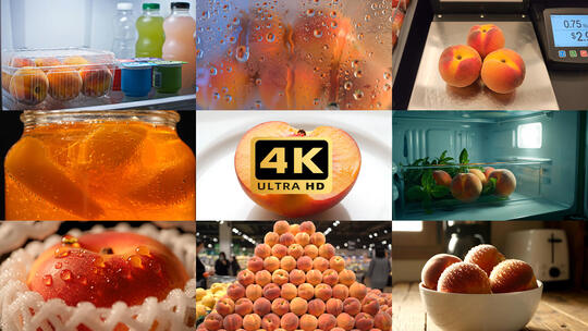 桃子食物场景素材高清在线视频素材下载