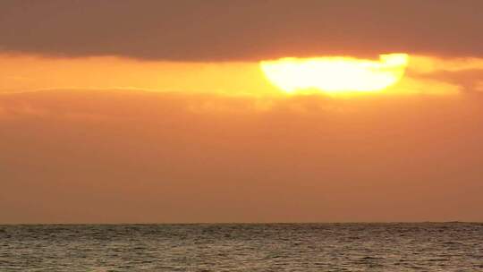 海上夕阳黄昏傍晚