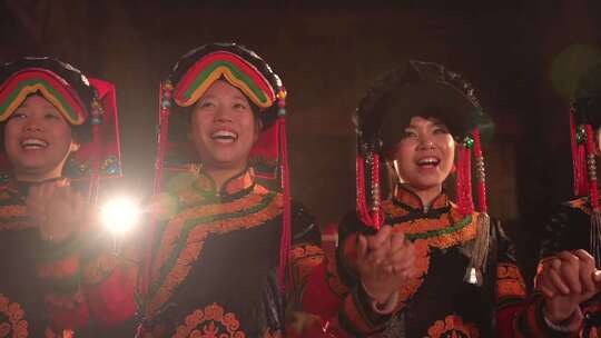彝族新年 彝族民俗 少数民族舞蹈视频素材模板下载