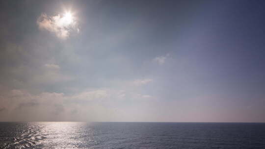 渡船海地中海海水平静波浪蓝色视频素材模板下载