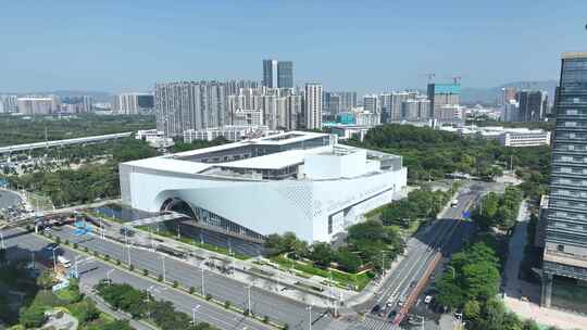 深圳光明区航拍光明城建筑风光深圳新城区