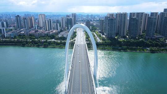 柳州航拍柳江风景城市风光