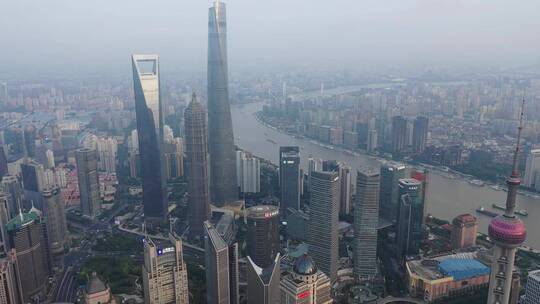 上海高空航拍日景