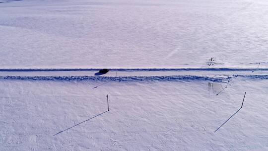 新疆冰封的喀纳斯雪原