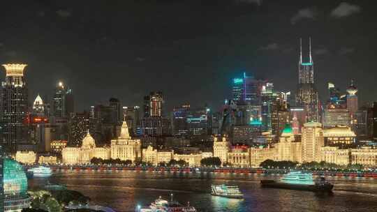 上海外滩  夜景航拍合集