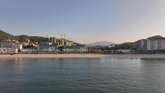 深圳龙岗区水头沙沙滩清晨航拍视频素材模板下载