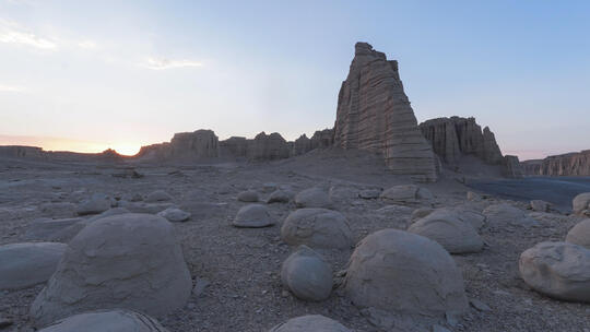 延时摄影新疆哈密大海道无人区自然风光