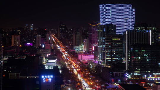 北京夜间建筑的美景视频素材模板下载
