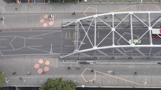 航拍城市建筑高楼交通桥梁地标风景